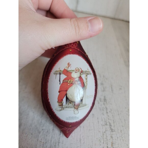 Hallmark waiting for Santa special edition Norman Rockwell ornament Xmas - Picture 7 of 8